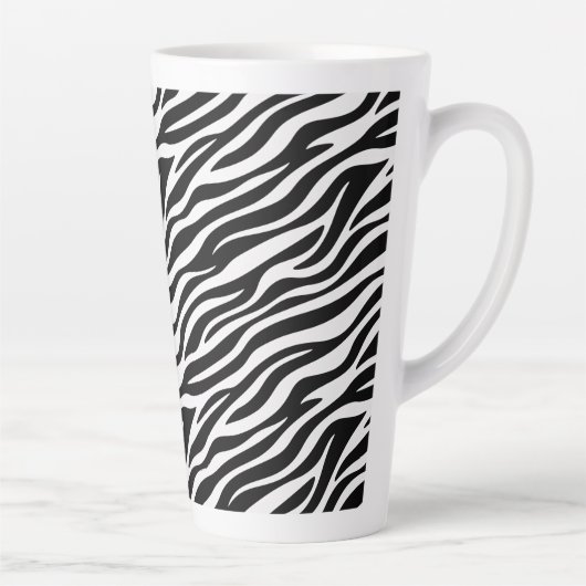 Zebra Strepen Naadloos Patroon Dierenprint-60492 Latte Mok (Rechts)