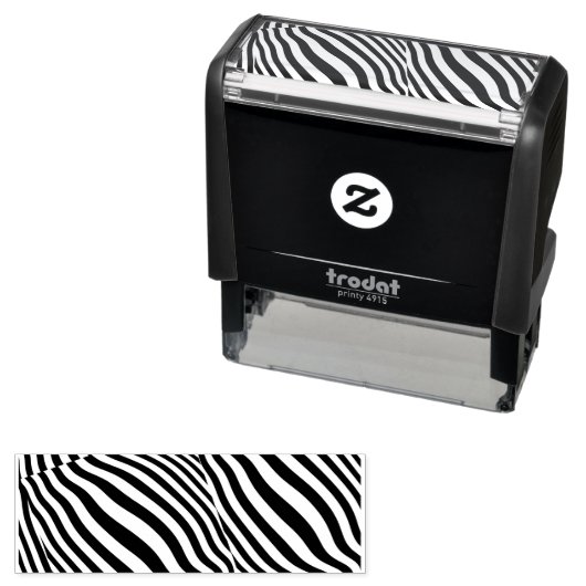 Zebra strepen ontwerp je eigen zelfinktende stempel (In situ)