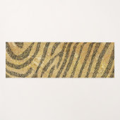 Zebra Strepen op Gouden Marmeren Textuur Yogamat (Voorkant (horizontaal))