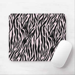 Zebra strepen op pastel roze muismat