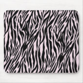 Zebra strepen op pastel roze muismat (Voorkant)