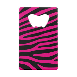 Zebra strepen patroon + achtergrond en ideeën creditkaart flessenopener