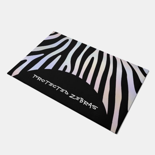 Zebra strepen patroon + achtergrond en ideeën deurmat (Schuin)