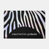 Zebra strepen patroon + achtergrond en ideeën deurmat (Voorkant)