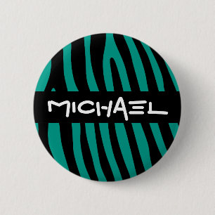 Zebra strepen patroon + achtergrond en ideeën ronde button 5,7 cm