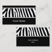 Zebra strepen patroon + achtergrond en ideeën visitekaartje (Voorkant / Achterkant)
