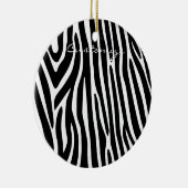 Zebra Strepen Patroon Thunder_Cove Keramisch Ornament (Rechts)