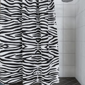 Zebra Strepen Patroon Zwart-wit Dierenprint Douchegordijn