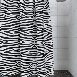 Zebra Strepen Patroon Zwart-wit Dierenprint Douchegordijn