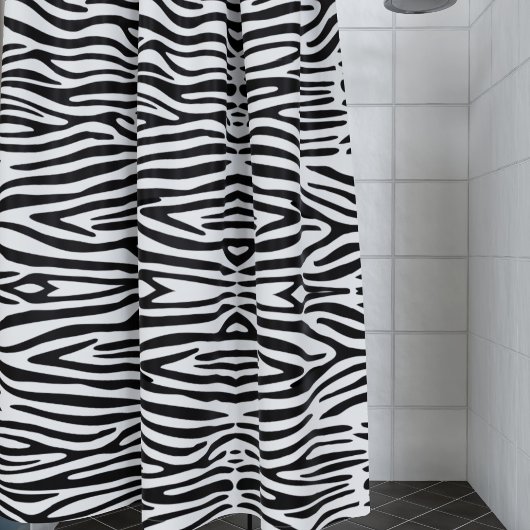 Zebra Strepen Patroon Zwart-wit Dierenprint Douchegordijn