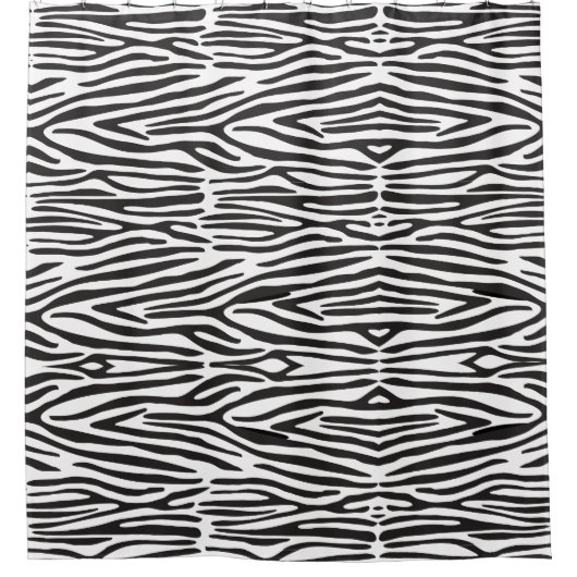 Zebra Strepen Patroon Zwart-wit Dierenprint Douchegordijn (Voorkant)