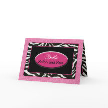 zebra strepen roze & zwart Chic Business Bedankt