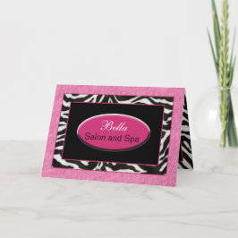 zebra strepen roze & zwart Chic Business Bedankt