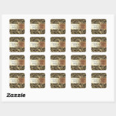 Zebra strepen safari dierenprint goud zwart chic vierkante sticker (Vel)
