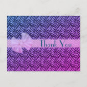 Zebra Strepen Subtiele Regenboog Dank Je Kaart (Voorkant)