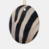 Zebra Strepen Zwart en Wit Keramisch Ornament (Rechts)