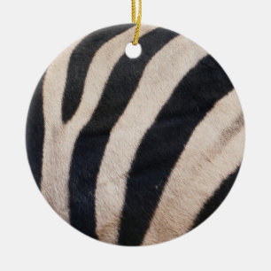 Zebra Strepen Zwart en Wit Keramisch Ornament