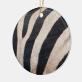 Zebra Strepen Zwart en Wit Keramisch Ornament (Links)
