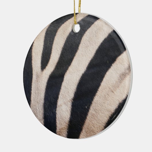 Zebra Strepen Zwart en Wit Keramisch Ornament (Links)