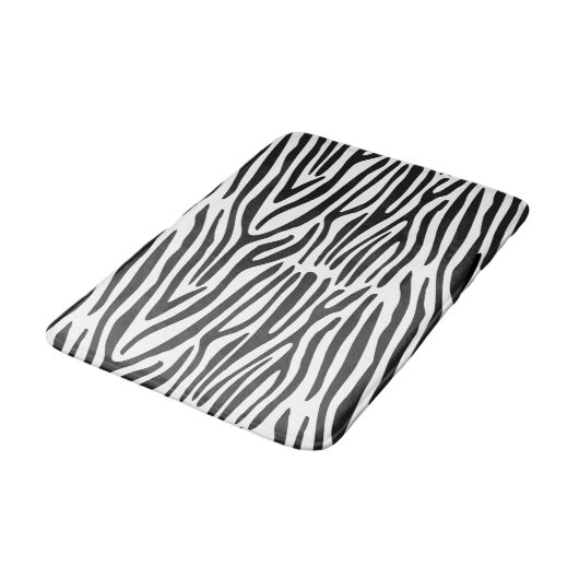 Zebra Strepen Zwart Wit Dier Print Badmat (Gekanteld)