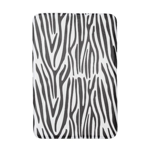 Zebra Strepen Zwart Wit Dier Print Badmat (Voorkant Verticaal)