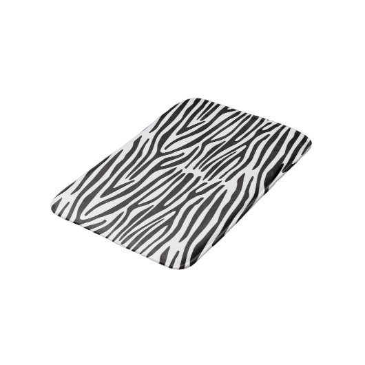 Zebra Strepen Zwart Wit Dier Print Badmat (Gekanteld)