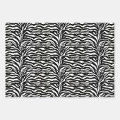 Zebra Strepen, Zwart & Wit, Hot Pink Inpakpapier Vel (Voorkant)