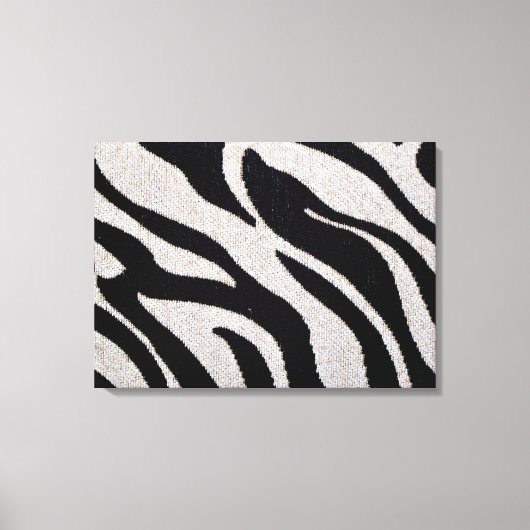 Zebra Strepen Zwart & Wit Verpakt Canvas (Voorkant)
