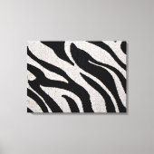 Zebra Strepen Zwart & Wit Verpakt Canvas Afdruk (Voorkant)