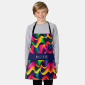 Zebra Strides golven regenboog isometrisch patroon Schort (Gedragen)