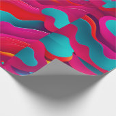 Zebra Strides golven Roze Navy Rainbow Pattern Cadeaupapier (Hoek)