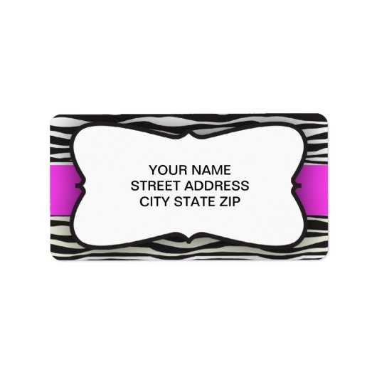 Zebra Stripe-adreslabel Etiket (Voorkant)