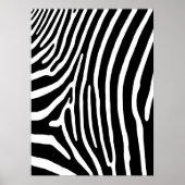 Zebra Stripe afdruk (zwart-wit) Poster (Voorkant)