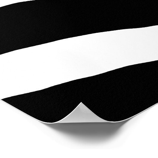 Zebra Stripe afdruk (zwart-wit) Poster (Hoek)