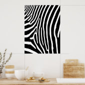 Zebra Stripe afdruk (zwart-wit) Poster (Keuken)
