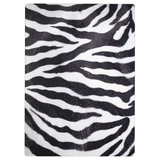 Zebra Stripe Animal Monogram Initiaal Klembord (Achterkant)