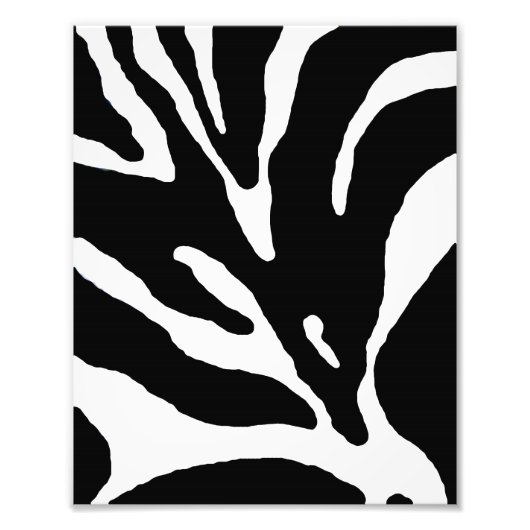 Zebra Stripe Animal Print Foto Afdruk (Voorkant)