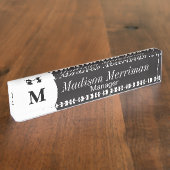 Zebra Stripe Animal Print | Personaliseren Naambordje (Zijkant)