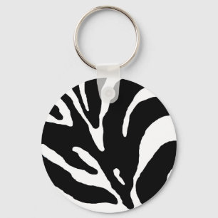 Zebra Stripe Animal Print Sleutelhanger