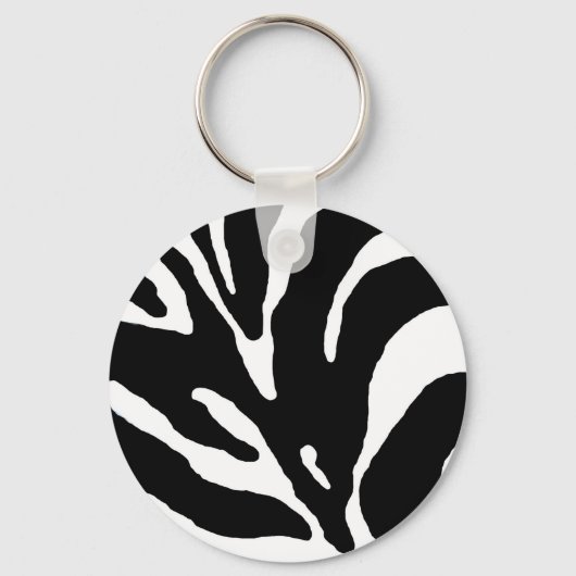 Zebra Stripe Animal Print Sleutelhanger (Voorkant)