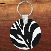 Zebra Stripe Animal Print Sleutelhanger (Voorkant)
