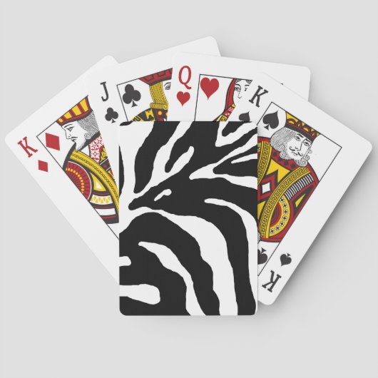 Zebra Stripe Animal Print Speelkaarten (Achterkant)