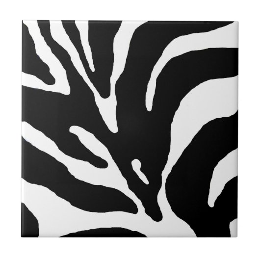 Zebra Stripe Animal Print Tegeltje (Voorkant)