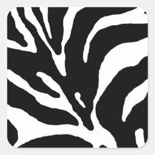 Zebra Stripe Animal Print Vierkante Sticker