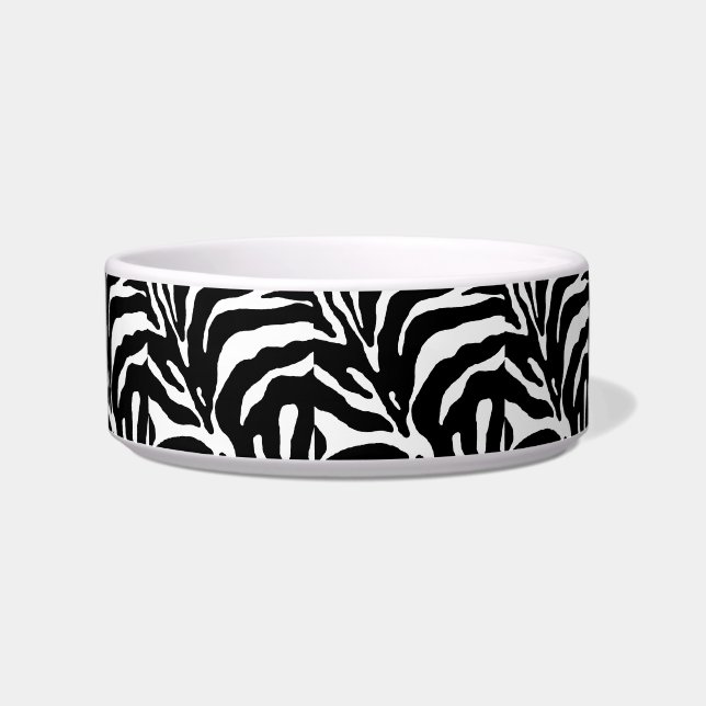 Zebra Stripe Animal Print Voerbakje (Voorkant)