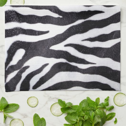 Zebra Stripe Animal Print Wilde Keuken Schotel Han Theedoek (Gevouwen)