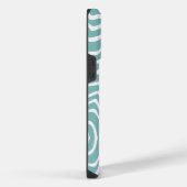 Zebra Stripe Any Color Monogram iPhone 4 Hoesje (Rechterkant)
