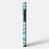 Zebra Stripe Any Color Monogram iPhone 4 Hoesje (Linkerkant)