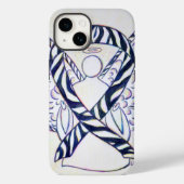 Zebra Stripe Awareness Lint Engel iPhone Case (Achterkant)