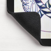 Zebra Stripe Awareness Ribbon Angel Art Mousepad Muismat (Hoek)